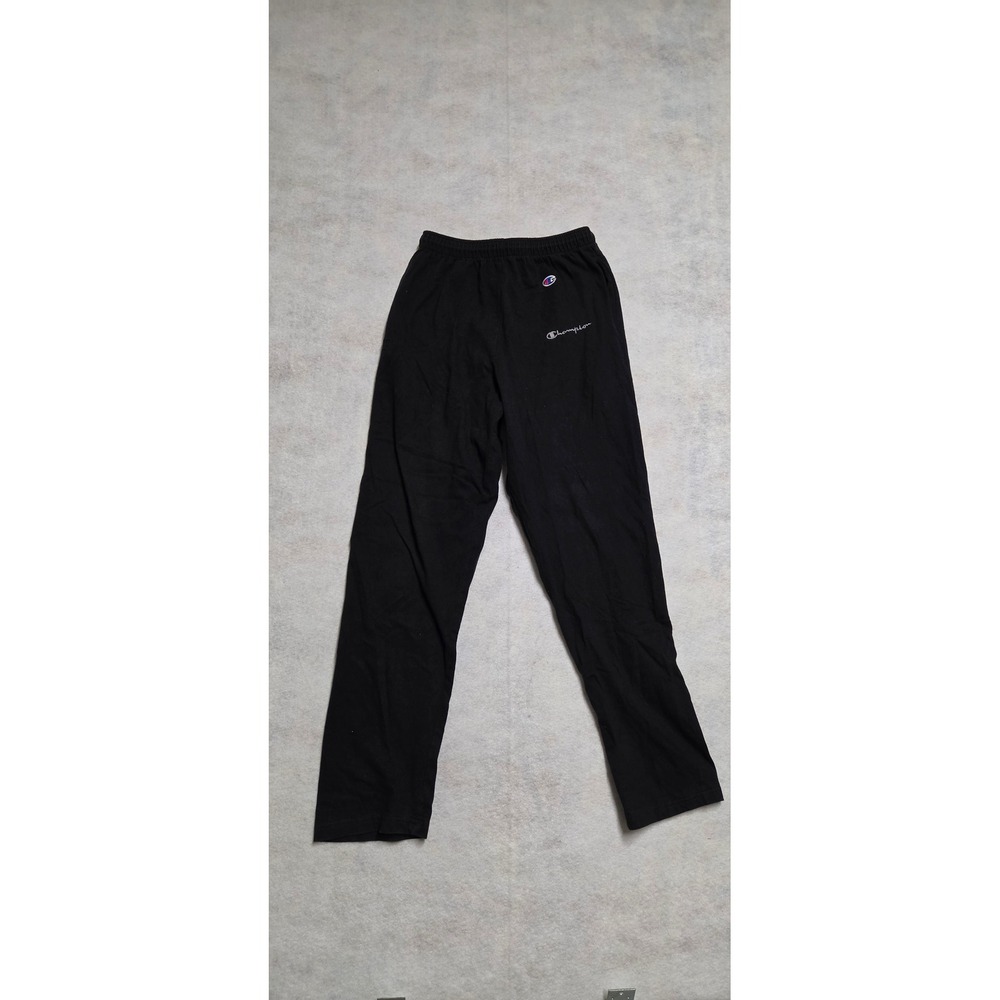 Champion Black Cotton Blend Straight Leg Sweatpants Size S P Small